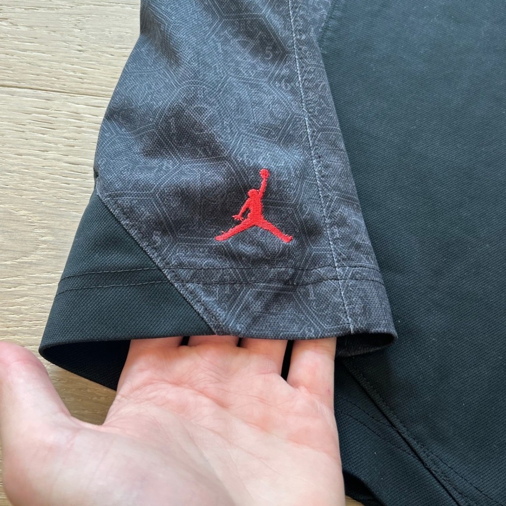 Jordan Mens Dri FIT Basketball Shorts Black Geometric Side Panels XL - Picture 4 of 8